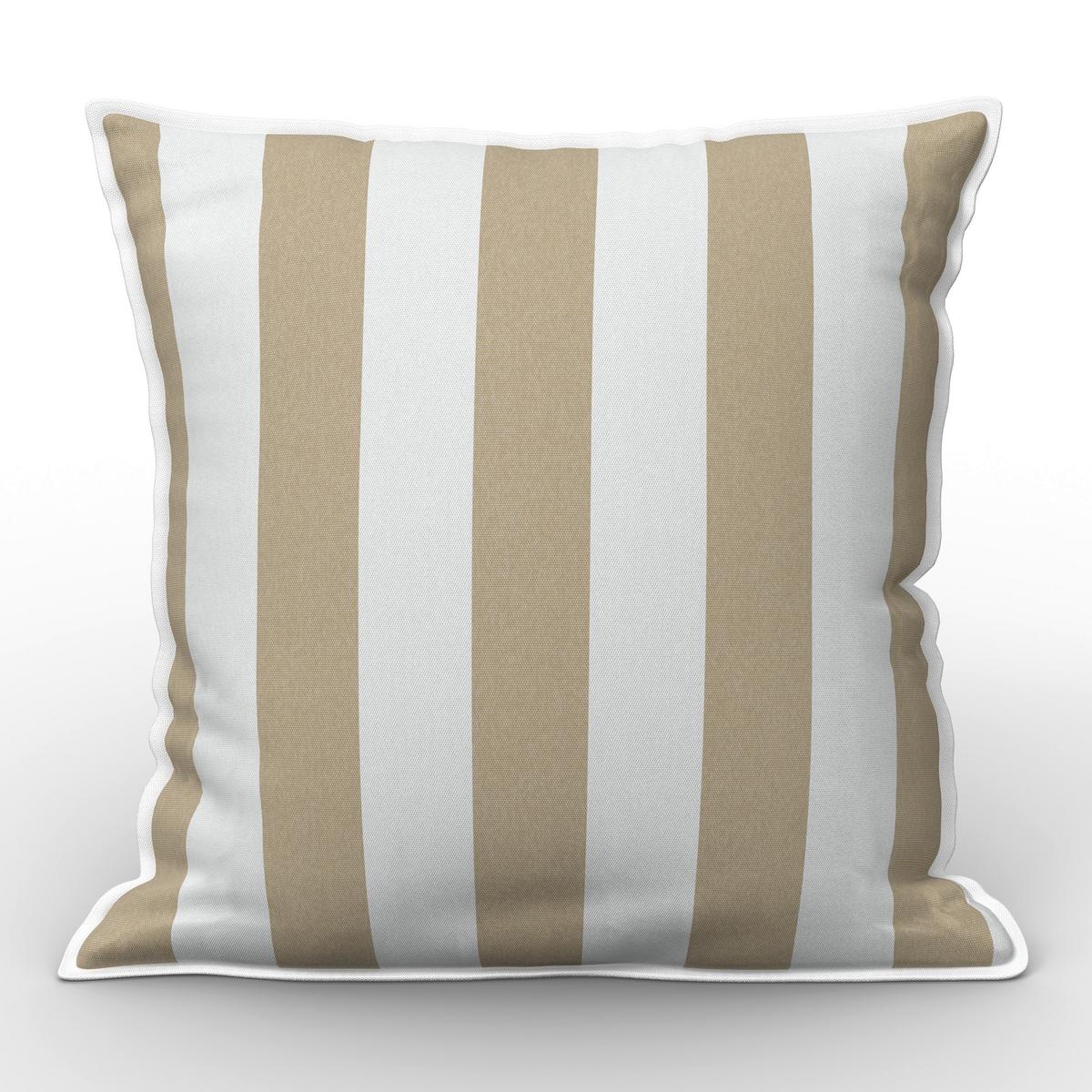 Outdoorkissen Magda Creme/Weiß ca. 45x45 cm - Creme, MODERN, Textil (45/8/45cm) - Bessagi Garden