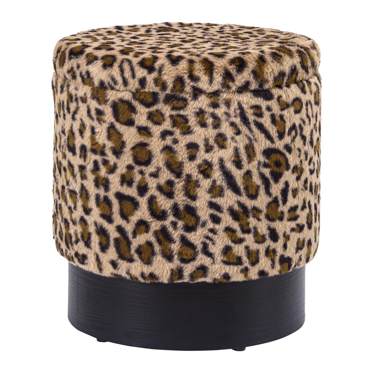 Stauraumhocker Leo Braun/Schwarz - Schwarz/Braun, LIFESTYLE, Holzwerkstoff/Textil (38/43/38cm) - Mömax