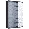 Regal Tilano L, Antracit - antracit, Design, steklo/leseni material (60/92/18cm) - MID.YOU