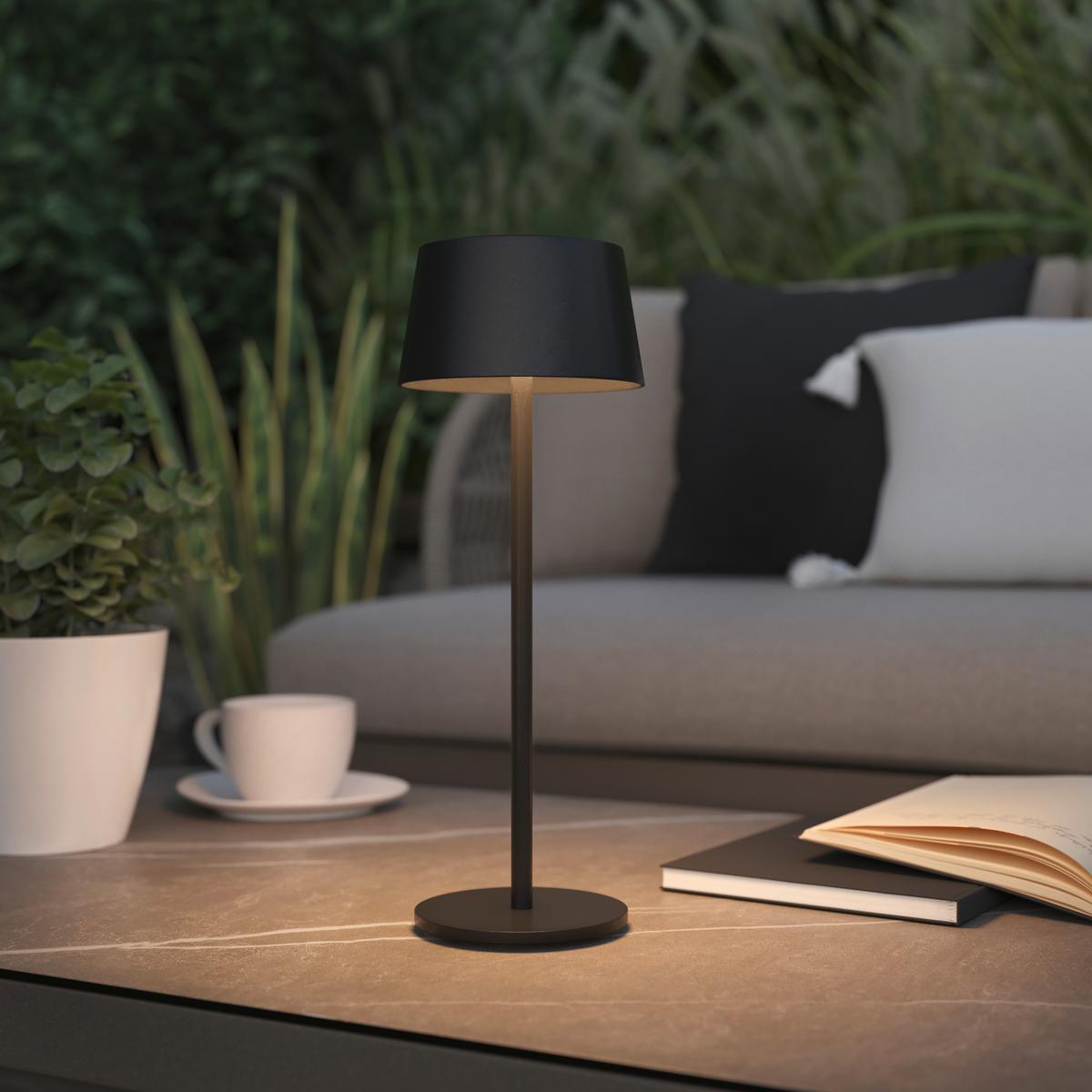 Lampă de exterior cu LED Litzi - negru, Modern, plastic/metal (11,6/31,3cm) - Modern Living