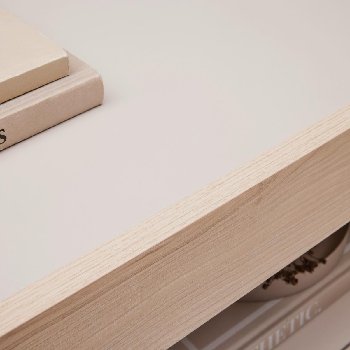 Lowboard Goal Kaschmir Riva Eiche/Cashmere - Kaschmir/Eichefarben, MODERN, Glas/Holzwerkstoff (179/67/44cm) - Mömax