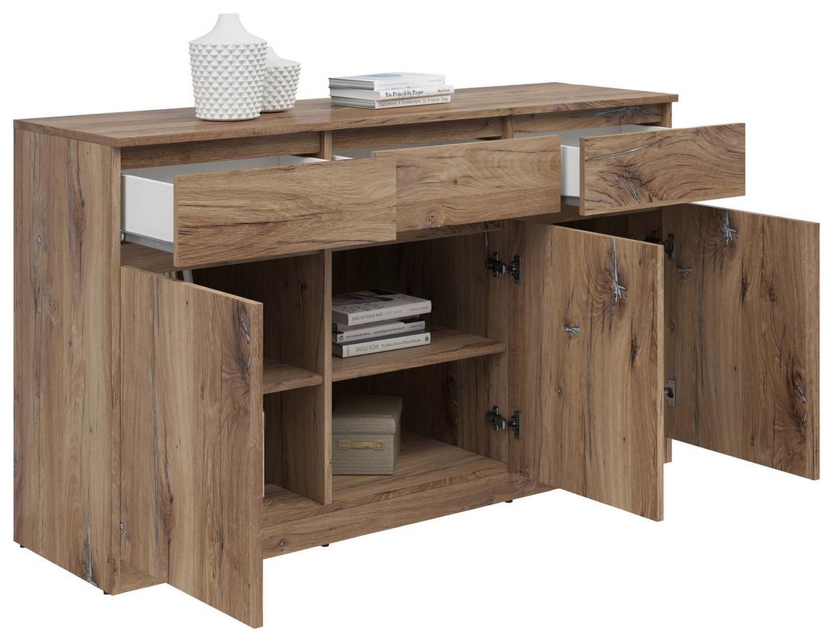 Kommode Saturn in Eichefarbe - Eichefarben, Konventionell, Holzwerkstoff (135/81/42cm) - Mömax