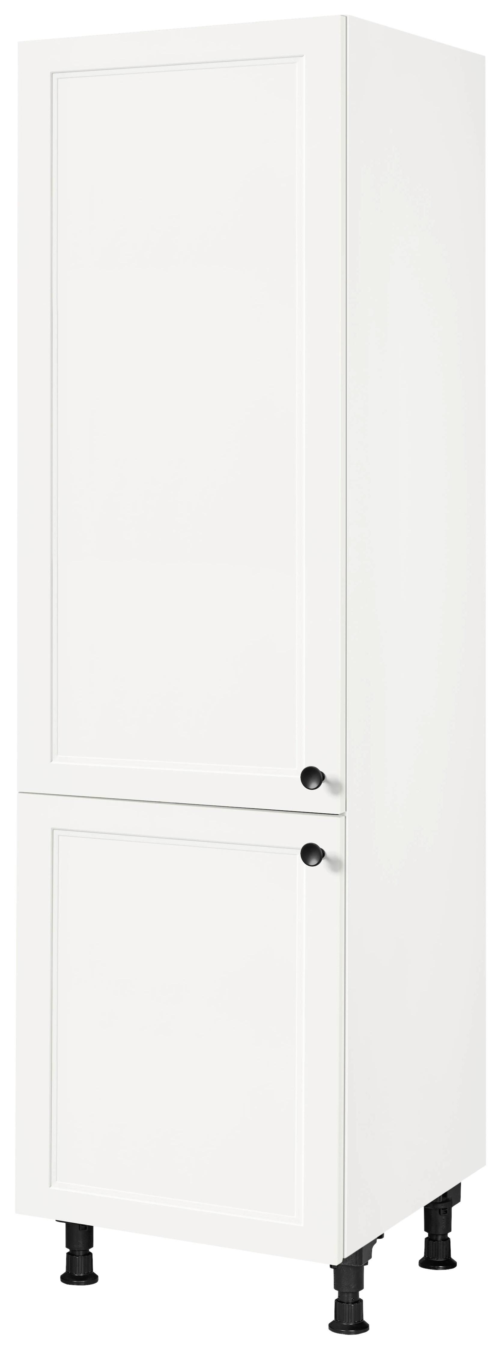 Geräteumbauschrank Cascada Weiß - Edelstahlfarben/Weiß, MODERN, Holzwerkstoff/Metall (60/216,6/58cm) - Nobilia