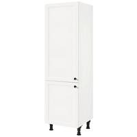 Geräteumbauschrank Cascada Weiß - Edelstahlfarben/Weiß, MODERN, Holzwerkstoff/Metall (60/216,6/58cm) - Nobilia