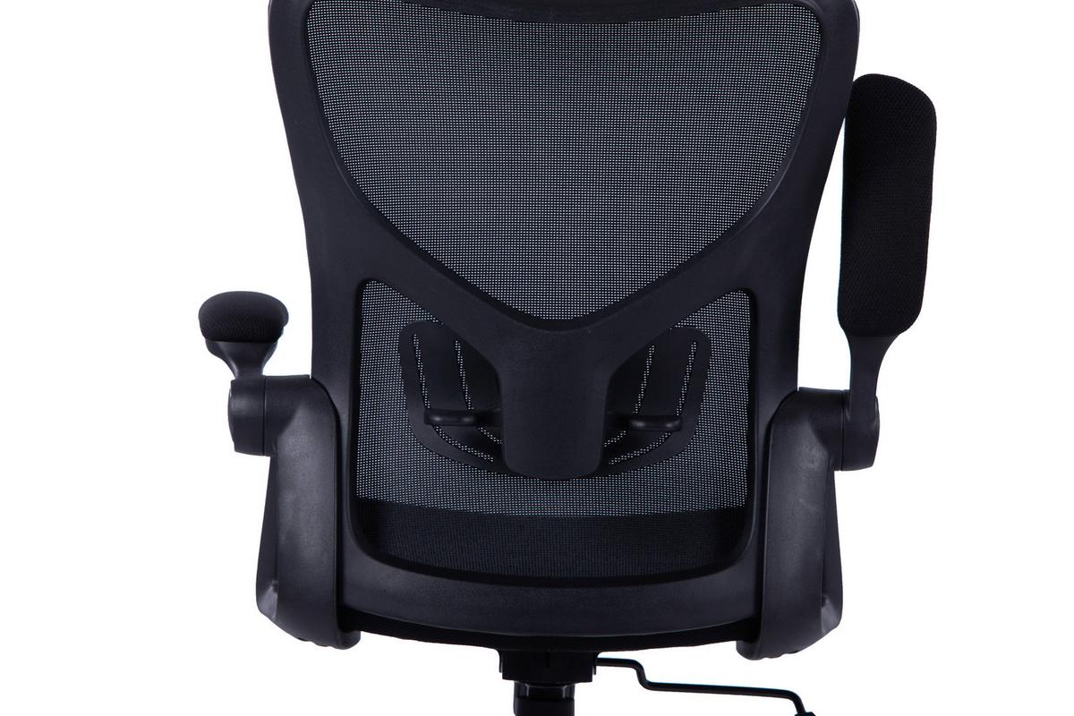 Bürostuhl Flex mit Armstützen Schwarz bis 110 kg - Schwarz, KONVENTIONELL, Kunststoff/Textil (62/111 - 119/66cm) - MID.YOU