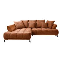 Kutna Garnitura Largo N - bakrenaste boje/crna, Moderno, tekstil/metal (184/262cm) - Modern Living