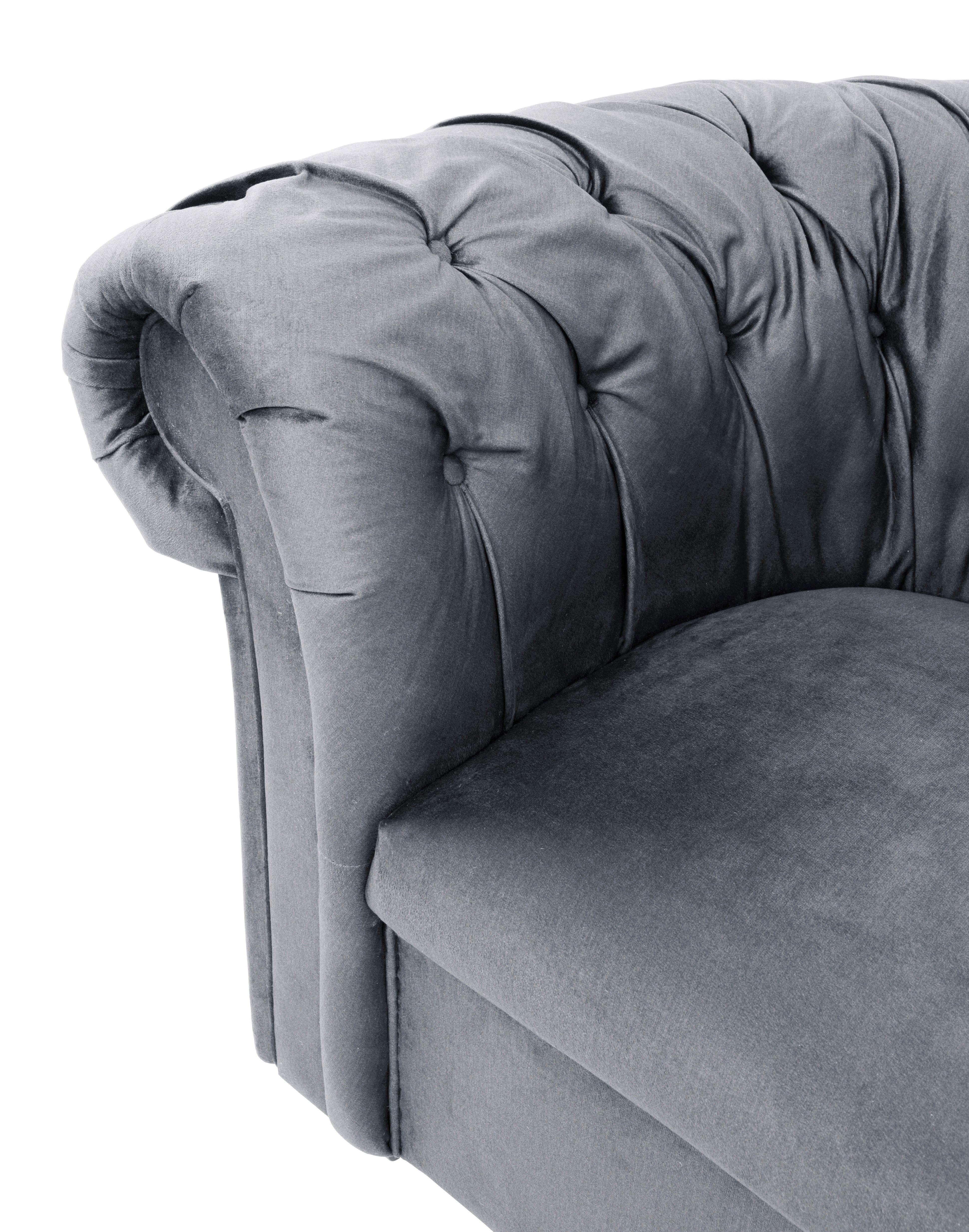 FOTOLIU CHESTERFIELD CUPIDO - gri, Design, textil (114/78/91cm) - Mömax