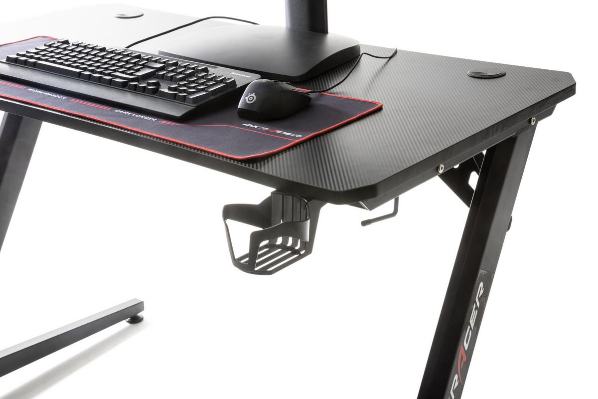 Gaming Tisch DX Racer 5 Schwarz - Schwarz, Design, Holzwerkstoff/Metall (111/75/60cm) - Dxracer