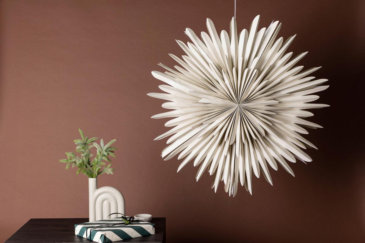 HÄNGELEUCHTE SÄLEN - Beige, Basics, Papier (100/100/28cm) - P & B
