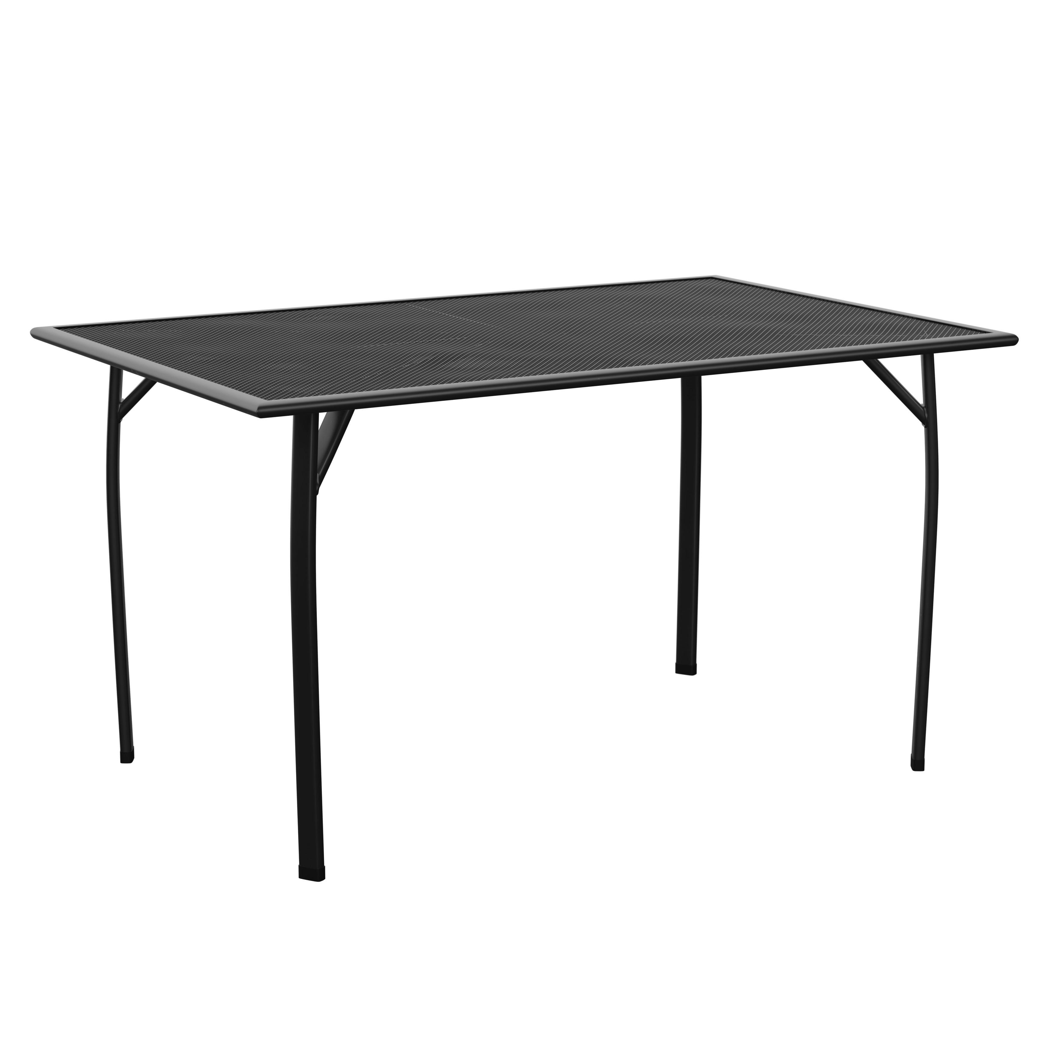 Gartentisch Bratislava 1 Metall ca. 140x74x90cm - Dunkelgrau, MODERN, Metall (140/74/90cm) - Mömax
