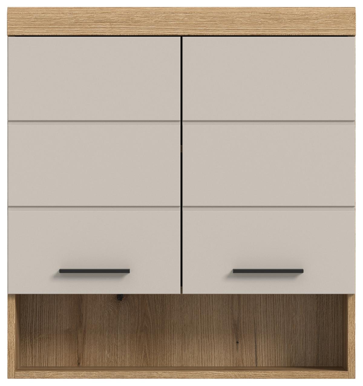 Hängeschrank Scout ca. 74x79 cm Kaschmir - Kaschmir/Schwarz, MODERN, Holzwerkstoff/Kunststoff (74/79/24cm) - MID.YOU