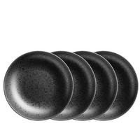 SET D'ASSIETTES CREUSES 935546 ESSENTIAL TELLERSET - noir, Basics, céramique (22/4cm) - Mäser