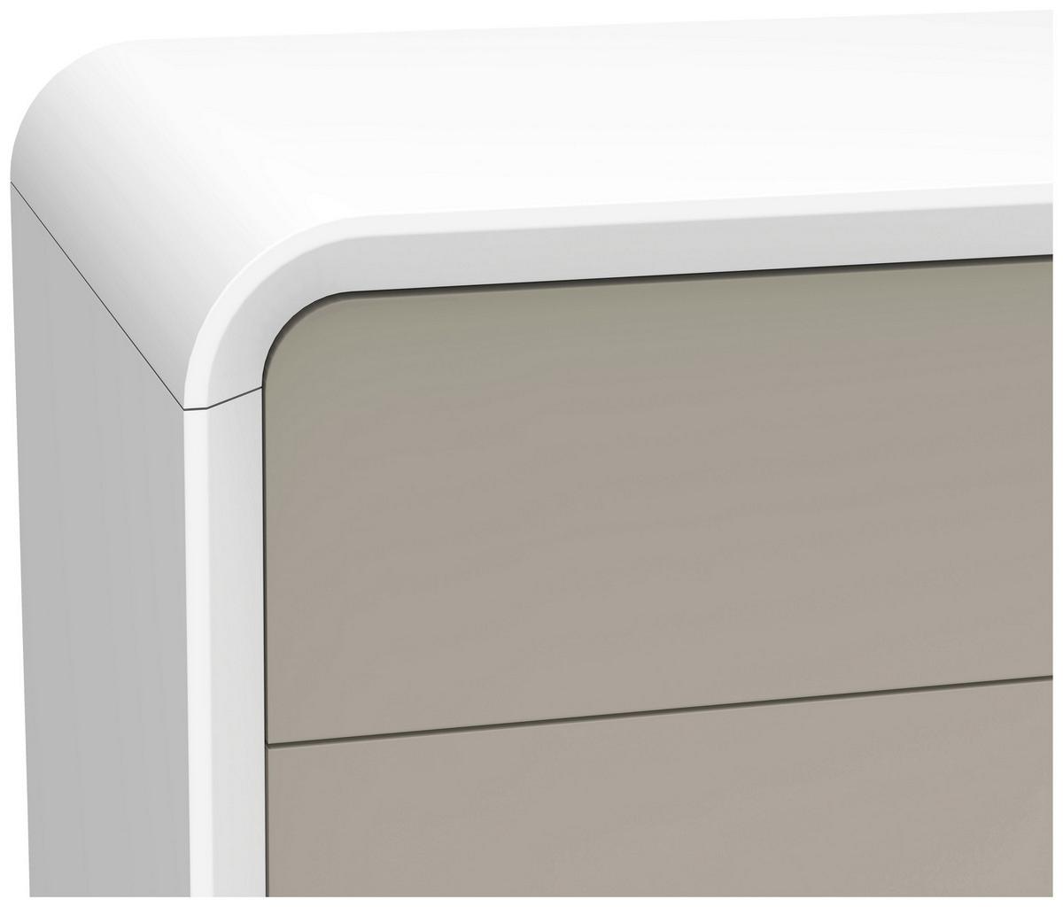 BIURKO MEMPHIS - biały/taupe, Lifestyle, materiał drewnopochodny (140/76/55cm) - MID.YOU