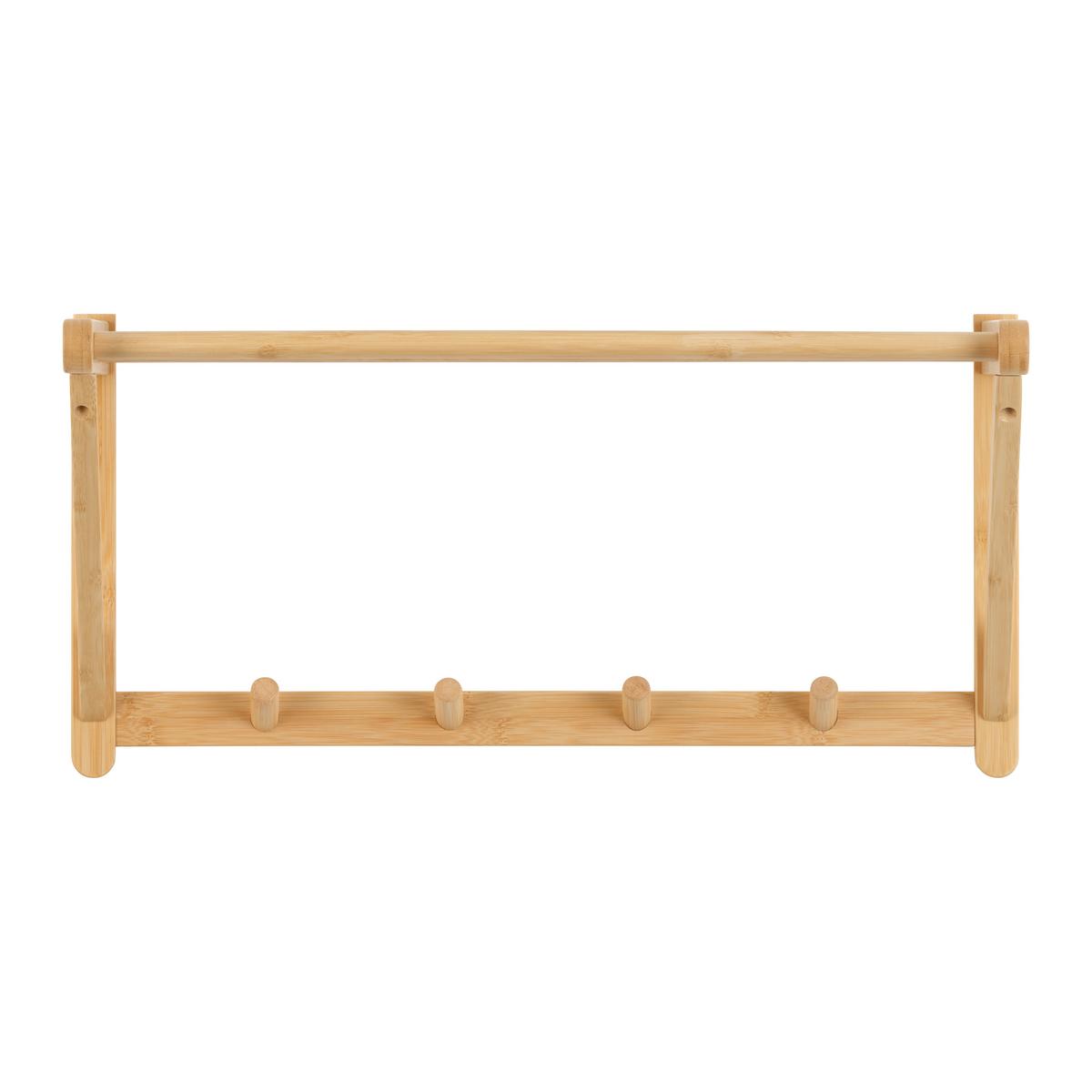 Cuier cu montare pe perete BONNIE - culoare natur, Konventionell, lemn (51/25/28cm) - Best Price