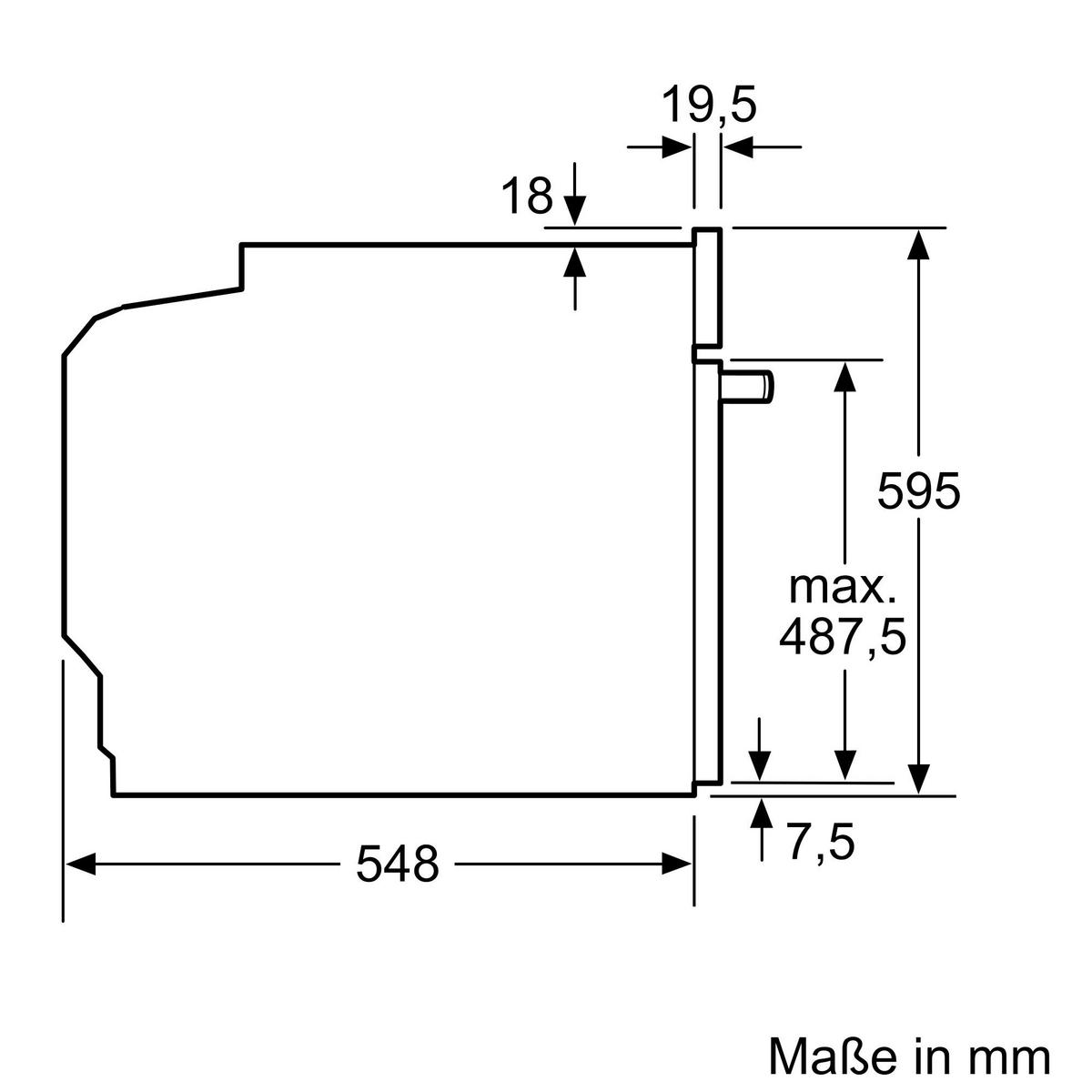 Einbaubackofen HB772G1B1 - Edelstahlfarben/Schwarz, Glas/Metall (59,4/59,5/54,8cm) - Siemens