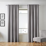 Samtvorhang Smilla ca.135x245cm - Hellgrau, Textil (135/245cm) - Mömax modern living