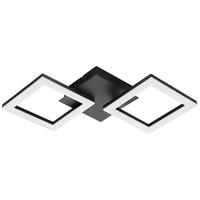Deckenleuchte Paranday-Z Schwarz max. 15,5 Watt - Schwarz/Weiß, Design, Kunststoff/Metall (47/22,5/6cm) - Eglo