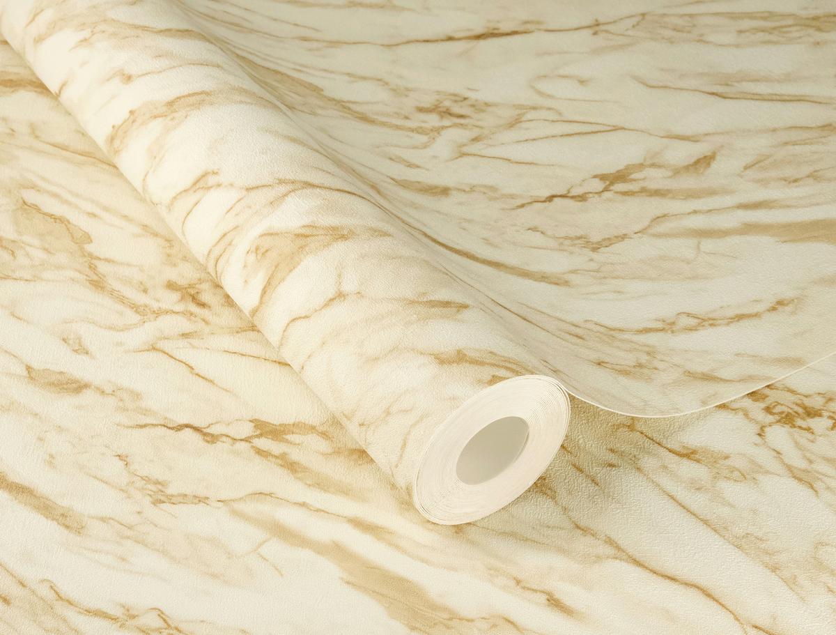 Tapete Carrara Beige - Beige, Design, Textil (600/53cm) - Tesa