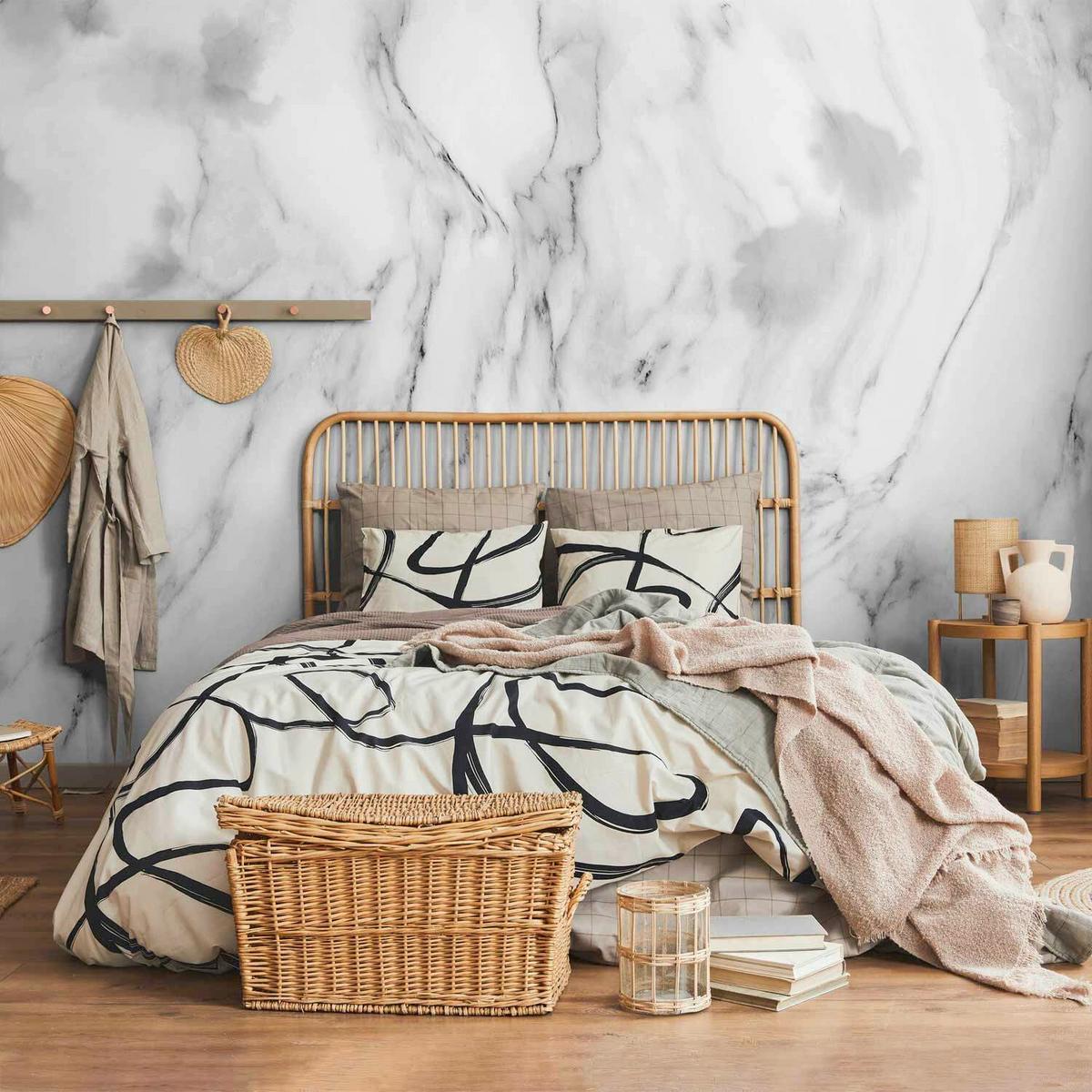 Fototapeta Great Peace, 250x175cm - siva/sivobela, Trendi, tekstil (250/175cm) - artgeist