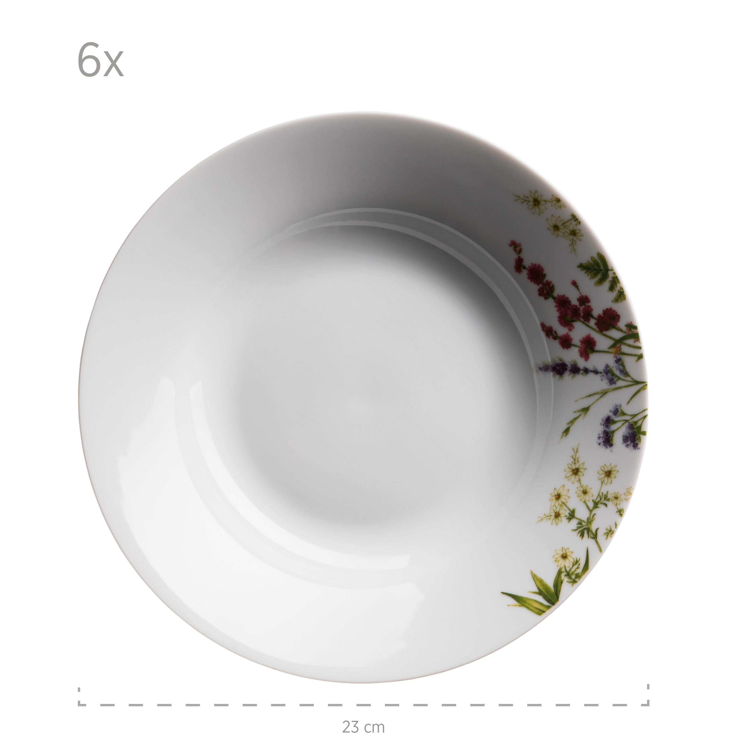 TAFELSERVICE HERBAL GARDEN - Weiss, Basics, Keramik - Mäser