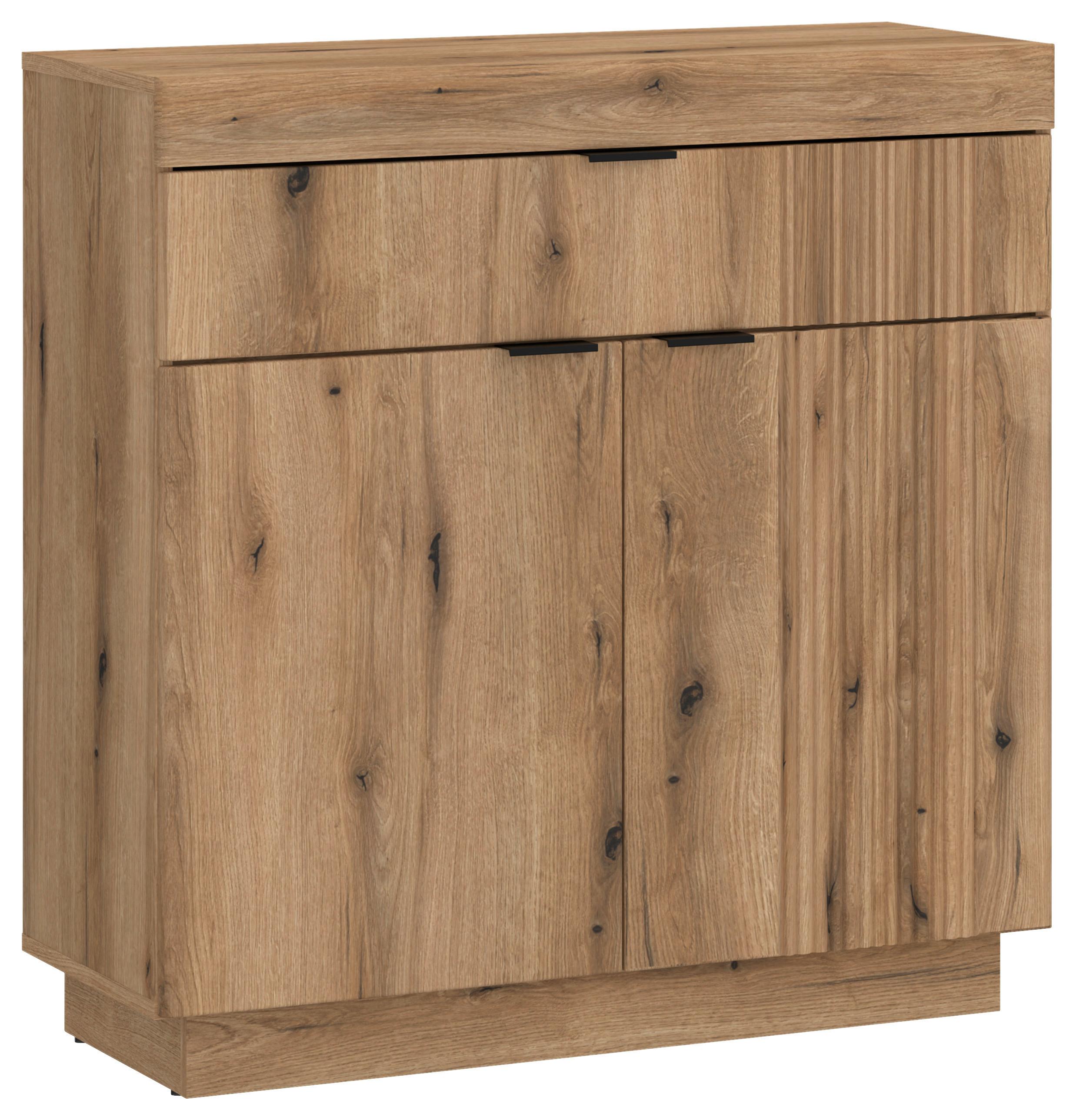 Dulap pentru pantofi DELAMAR - culoare lemn stejar, Trend, material pe bază de lemn (88,2/92,5/39,6cm) - Modern Living