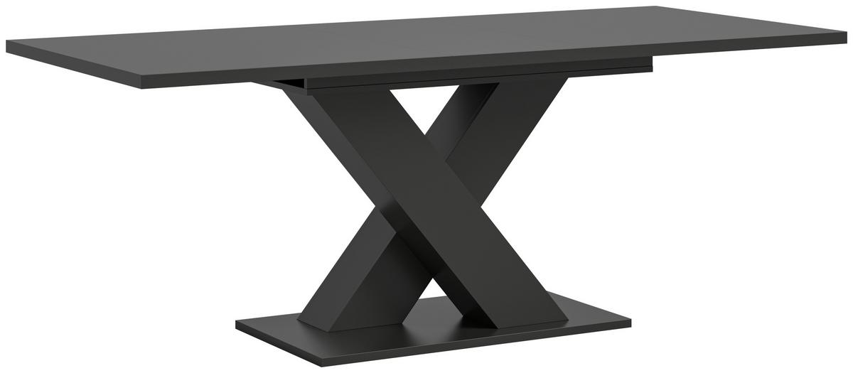 Raztegljiva Miza Marlon 150 Az, Temno Siva - temno siva, Trend, leseni material (150-190/76/90cm)