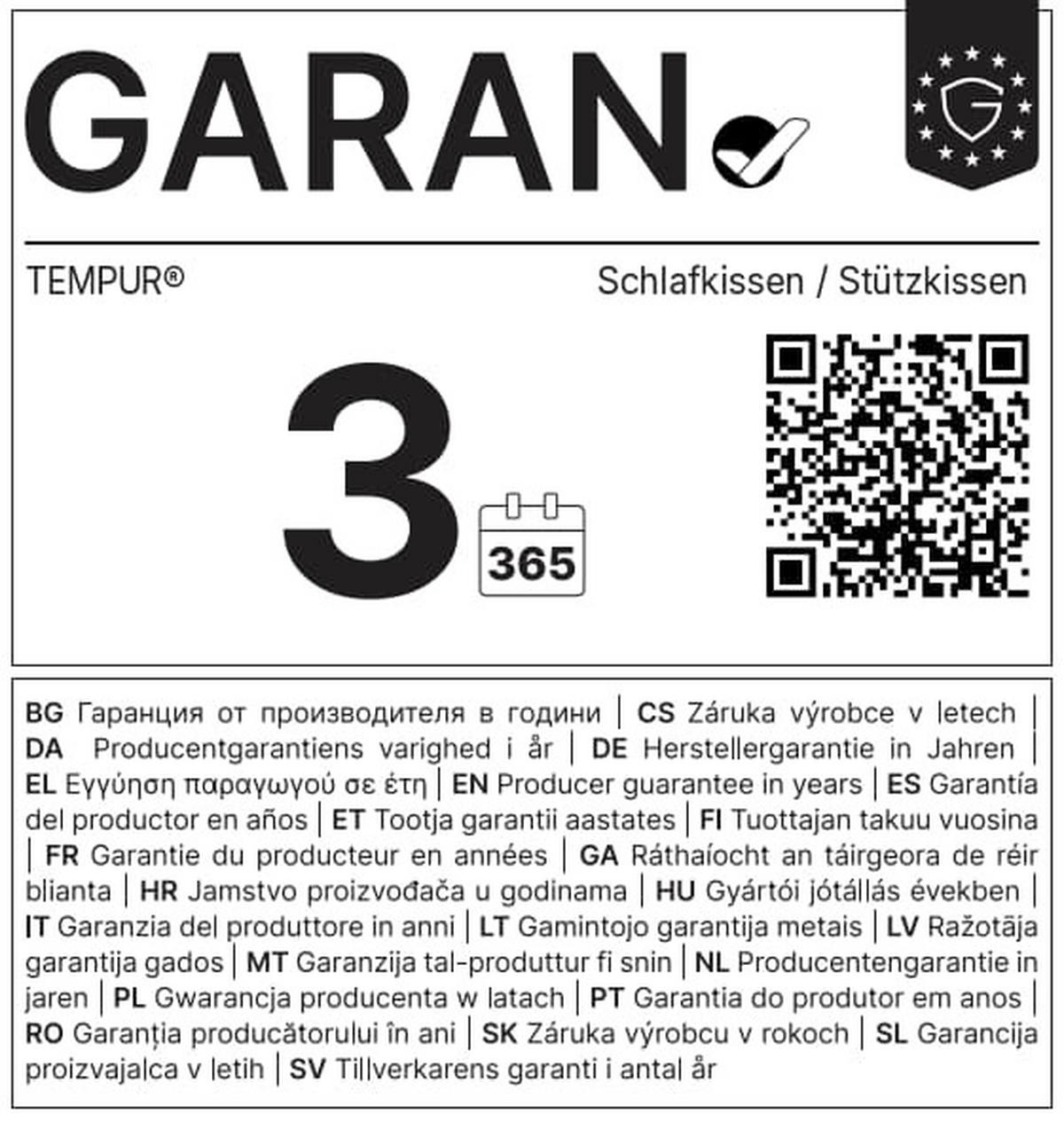 PODUSZKA POD KARK PURECLEAN - kremowy, Basics, tkanina (40/80cm) - Tempur