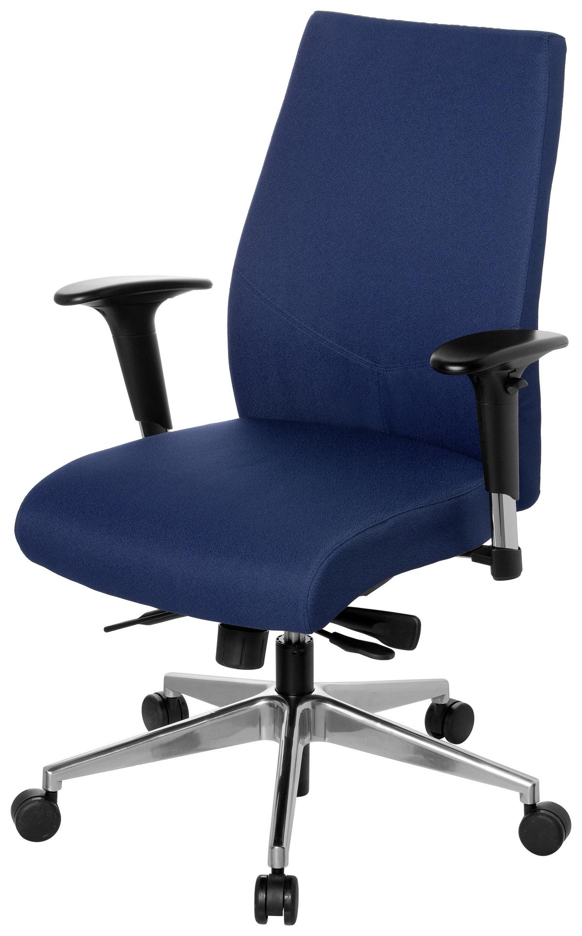 Pisarniški Stol Pro-tec 250, Temno Modra - črna/barve aluminija, Moderno, kovina/umetna masa (57/116/51cm) - MID.YOU