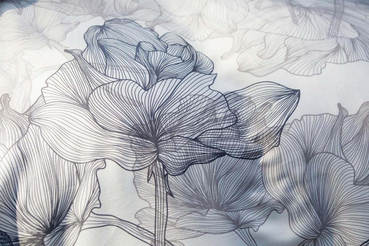 Bettwäsche Bio-Eva in Anthrazit ca. 135x200cm - Anthrazit, MODERN, Textil (135/200cm) - ecoTree