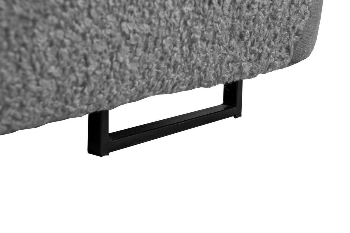 Boxspringbett Rona ca. 180x200 cm Grau - Schwarz/Grau, MODERN, Textil/Metall (180/200cm) - MID.YOU