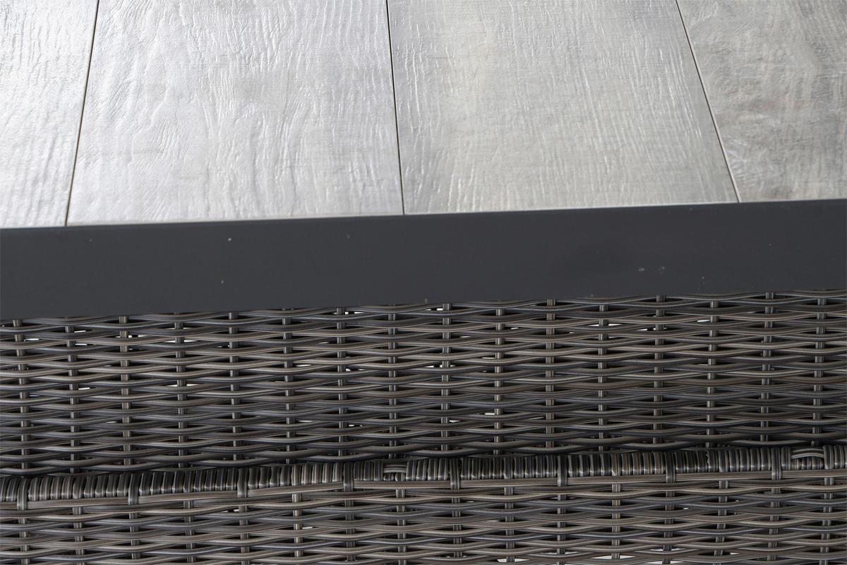 Loungegarnitur Corido 4-tlg. Grau - Grau, Basics, Keramik/Kunststoff (72/103/160cm) - Siena Garden