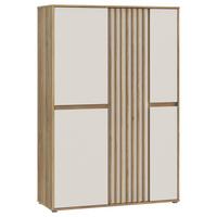 Comodă înaltă ELISTON - culoare lemn stejar/nisipiu, Natur, plastic/material pe bază de lemn (109,3/161,7/41,5cm) - Modern Living