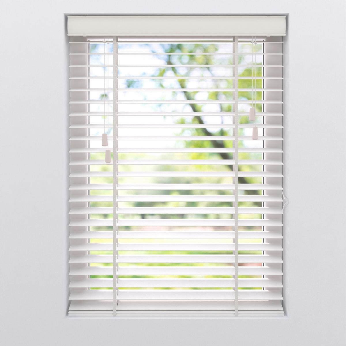 Jalousie Venetian Weiß ca. 75x175cm - Weiß, Natur, Holz (75/175cm)