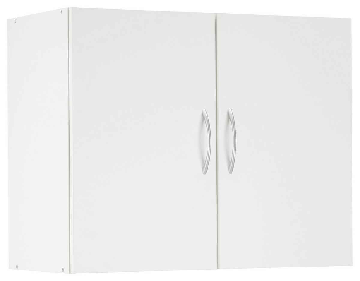 Hängeschrank in Weiss - Weiss/Alufarben, Konventionell, Holzwerkstoff/Kunststoff (80/64/40cm) - Mömax