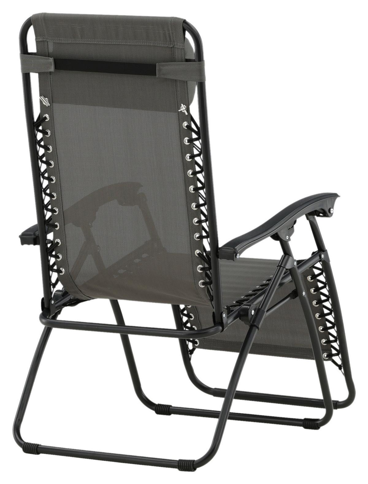 GARTEN-RELAXSESSEL MELKER - Grau, KONVENTIONELL, Kunststoff/Textil (68/112/90cm) - Gardenson