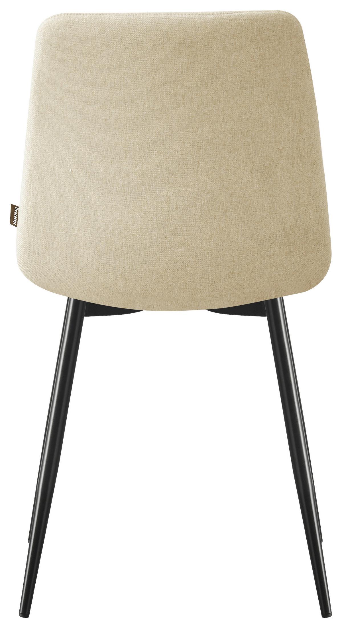 KRZESŁO EMPOLI - beżowy/czarny, Modern, metal/drewno (45/86/55cm) - Livetastic
