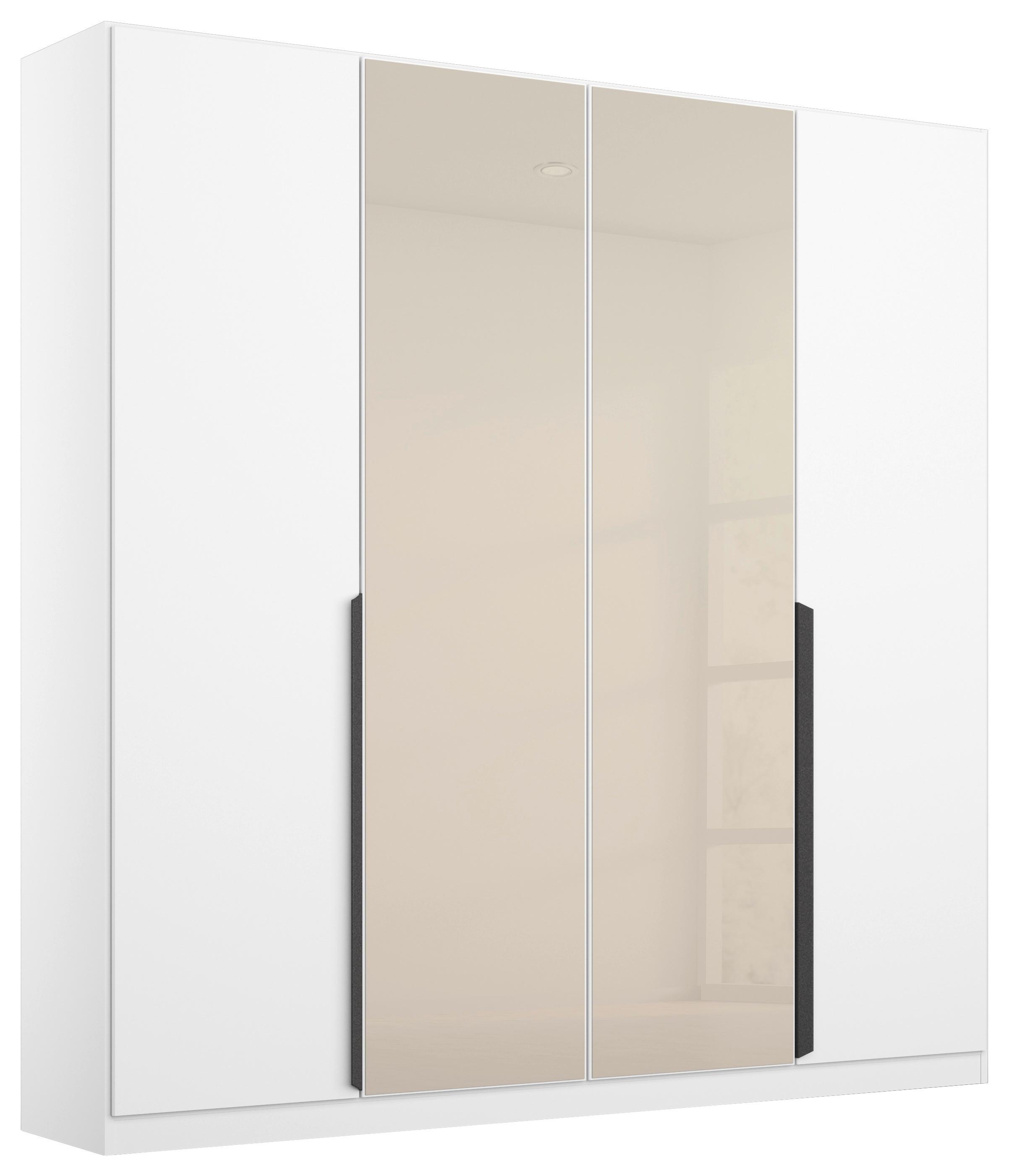 DULAP USI ROTATIVE ARTEMIS - alb/șampanie, Modern, sticlă/material pe bază de lemn (181/210/54cm) - Modern Living