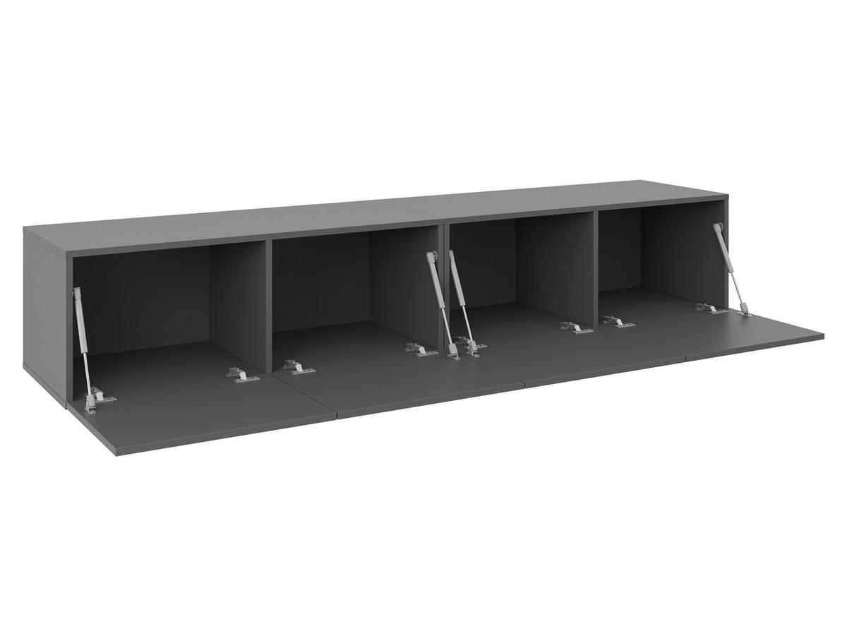 KOMODA NISKA NEWNIQ - antracytowy, Design, materiał drewnopochodny (200/36,7/42cm) - Hom`in