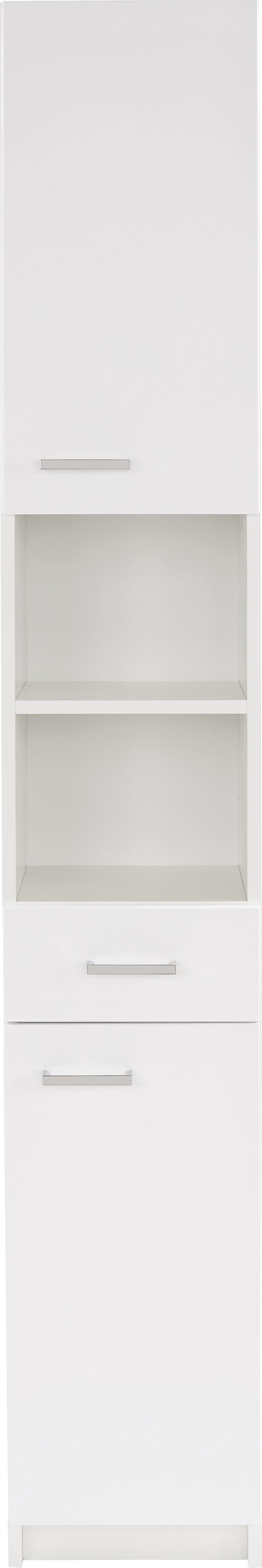 Visoka Omara Fiola, Bela - barve kroma/bela, Konvencionalno, kovina/leseni material (30/192/30cm)