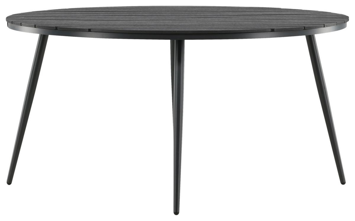 GARTENTISCH BREAK - Schwarz, KONVENTIONELL, Kunststoff/Metall (150/150/74cm) - Gardenson