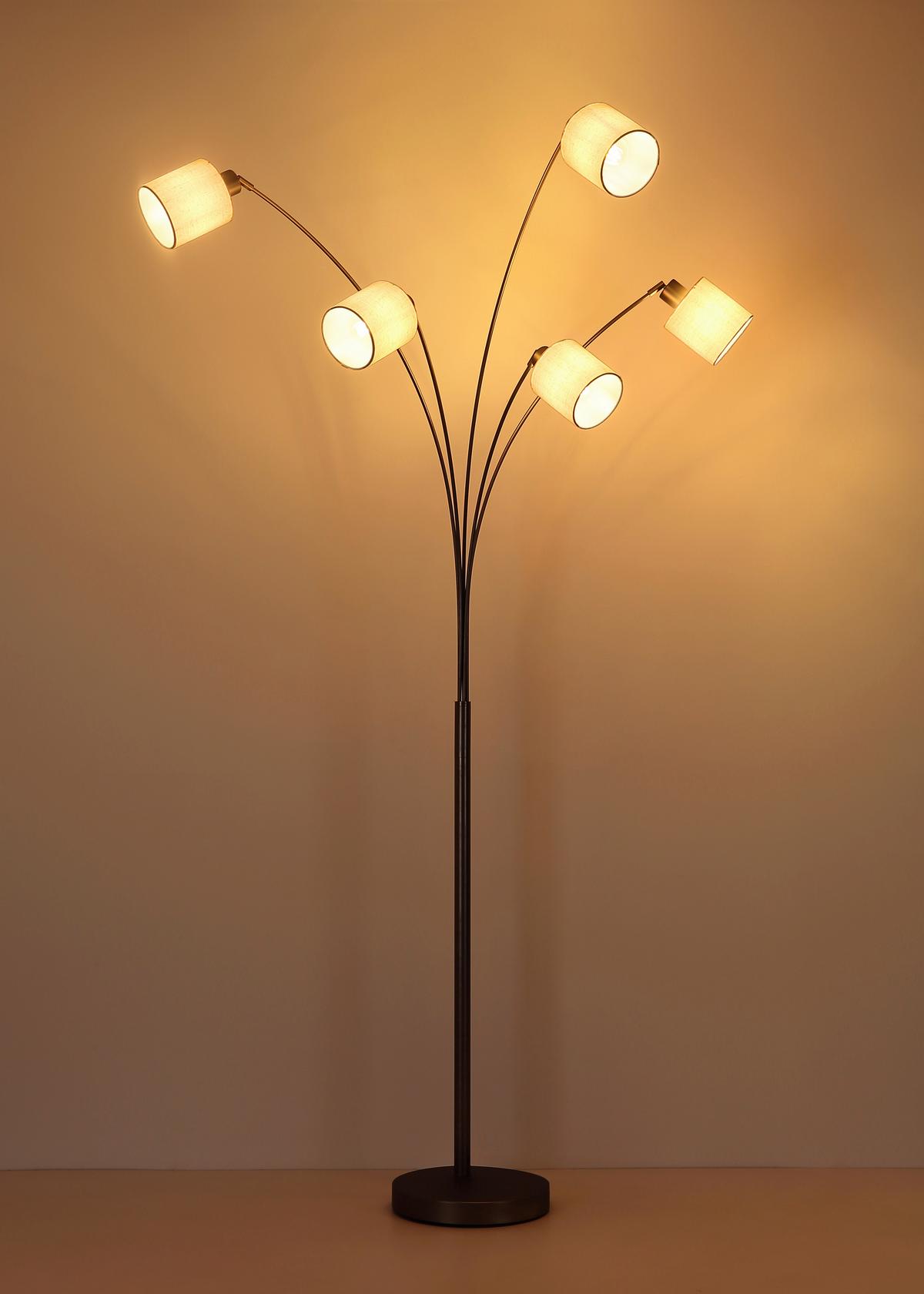 Svjetiljka Podna 43540508  Thea - crni krom/crna, Design, tekstil/metal (90/90/200cm) - Globo