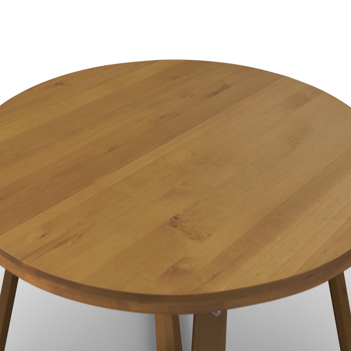 Esstisch Miley in Holz Eiche massiv ca. 120-160x120 cm - Eichefarben, MODERN, Holz (120-160/120/76cm) - Bessagi Home
