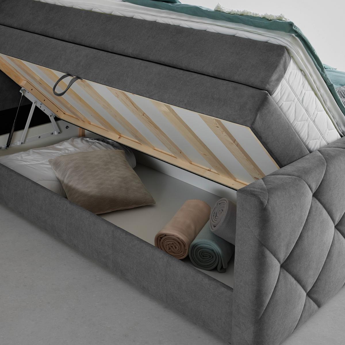 Boxspringbett Adele Grau ca. 160x200cm - Grau, Konventionell, Holz/Holzwerkstoff (160/200cm) - Mömax