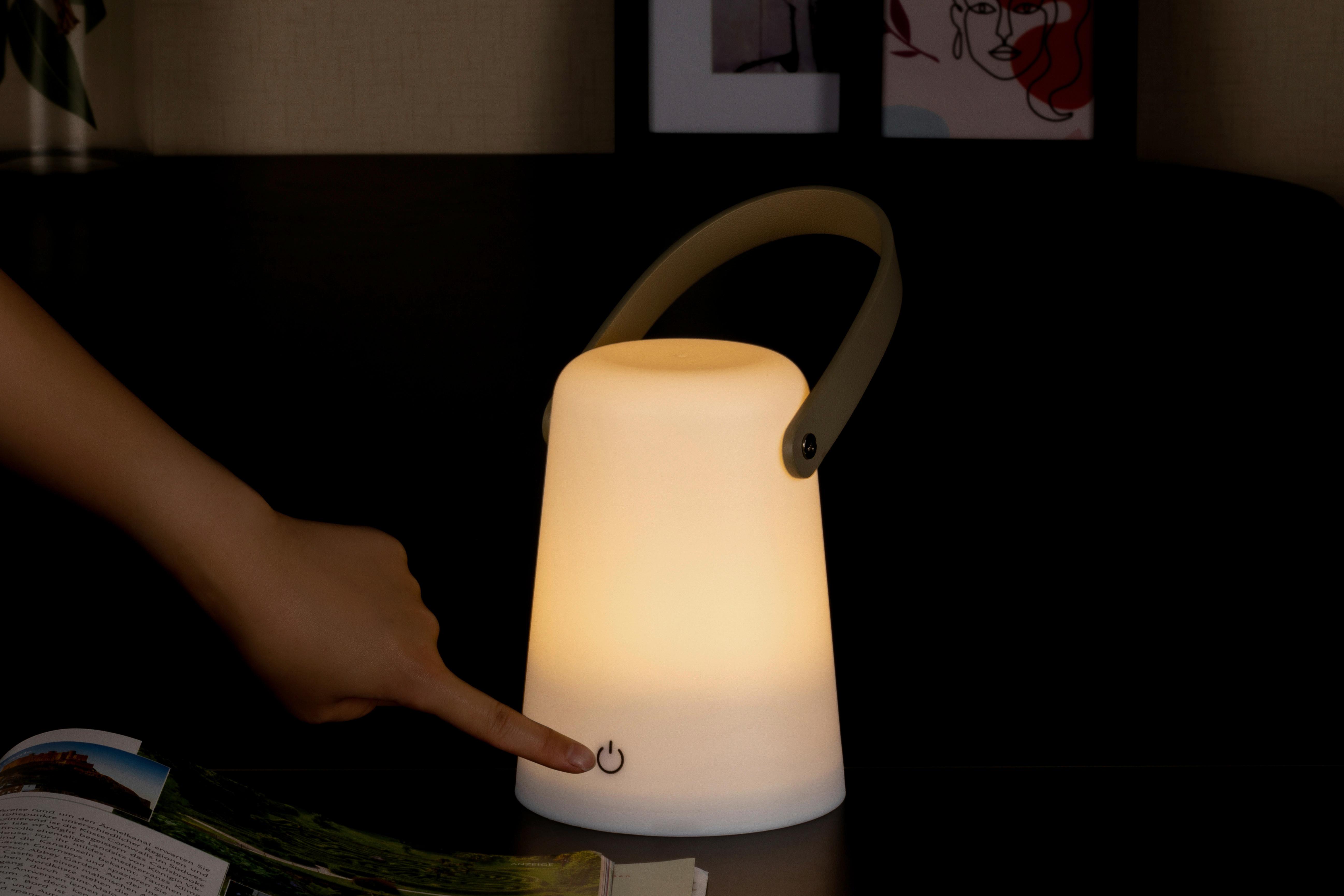PIC-NIC LED Tischlaterne, Wiederaufladbar, 2700K Warmweiß, IP54, Weiß – Für Garten, Terrasse, Balkon