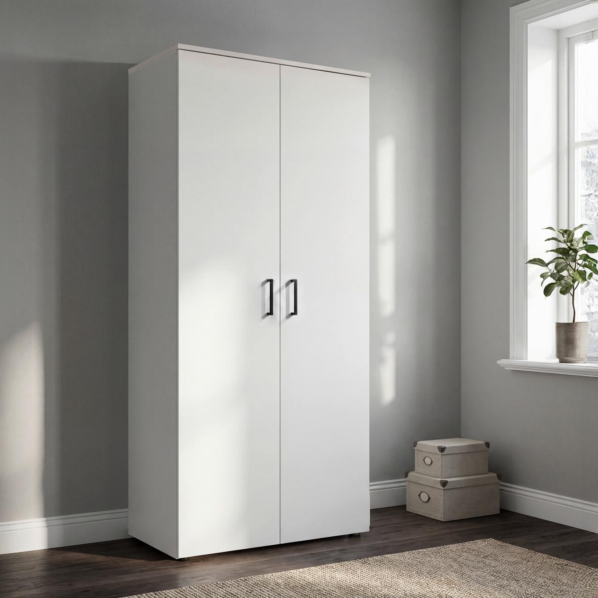 Dulap MULTI - alb, Modern, material pe bază de lemn (80/195/40cm) - Modern Living
