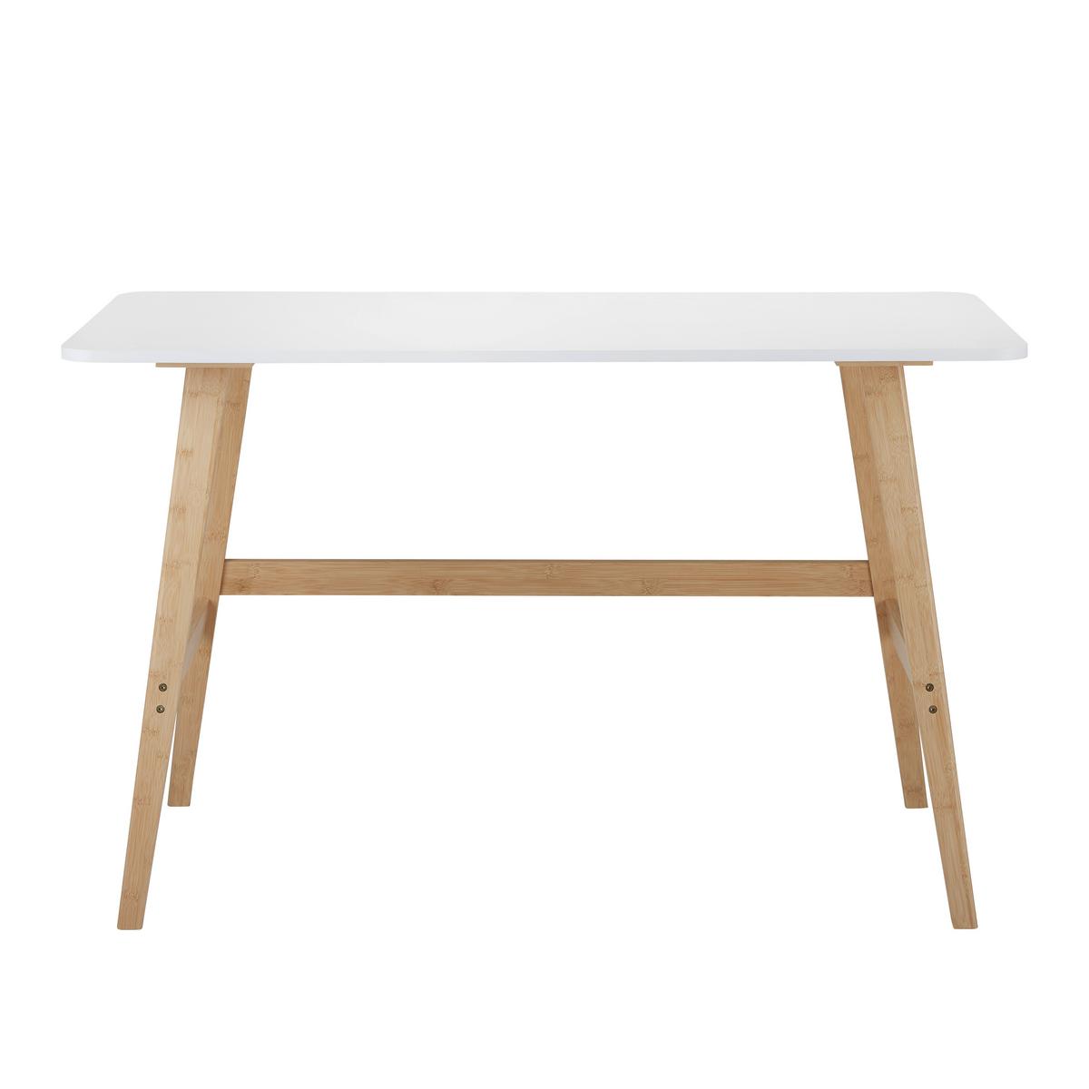 Íróasztal Phil - natúr/fehér, Modern, faalapú anyag/természetes anyagok (120/75/60cm) - Mömax