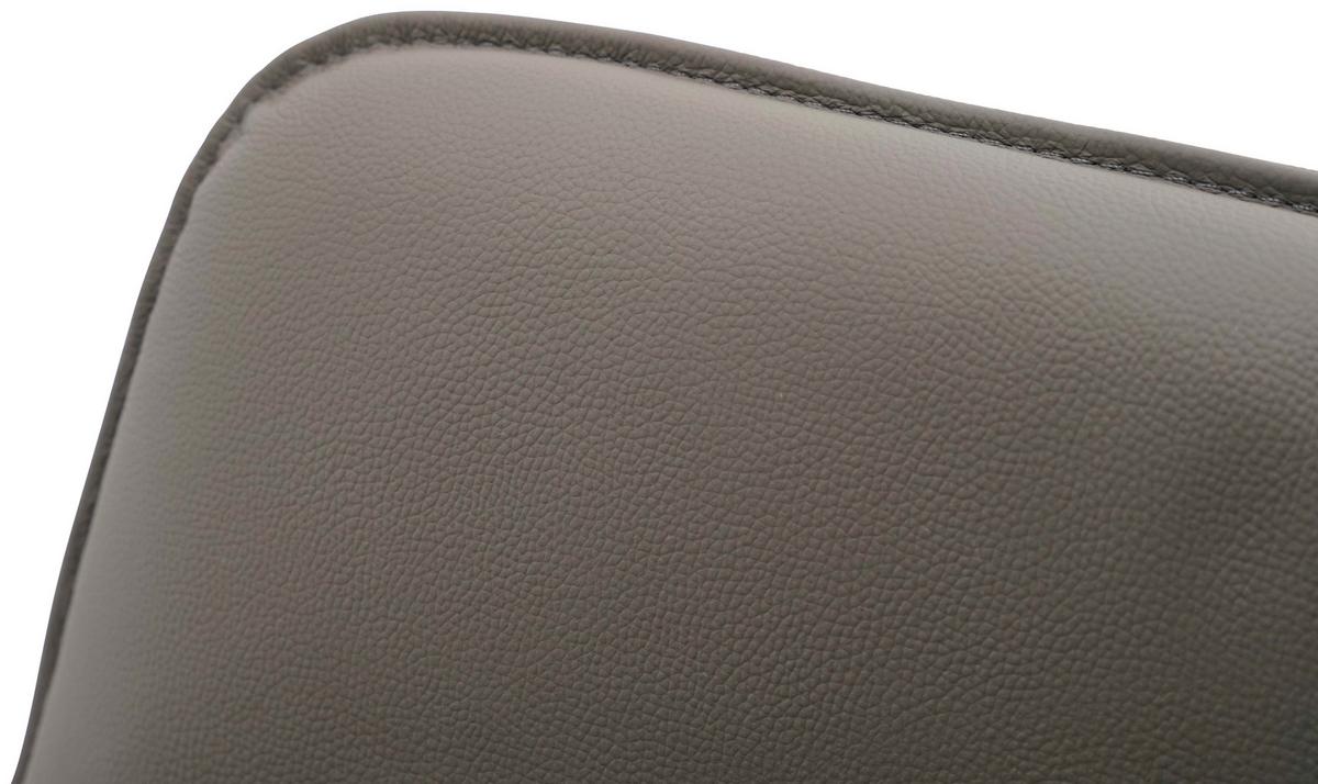 KRZESŁO Z PODŁOKIETNIKAMI YUKI - czarny/szary, Design, skóra/metal (64/87/60cm) - Novel