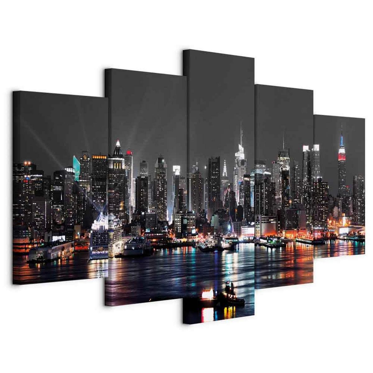 Slika Na Platnu Grey Sky - večbarvno, Basics, tekstil/leseni material (100/50/1,2cm) - artgeist