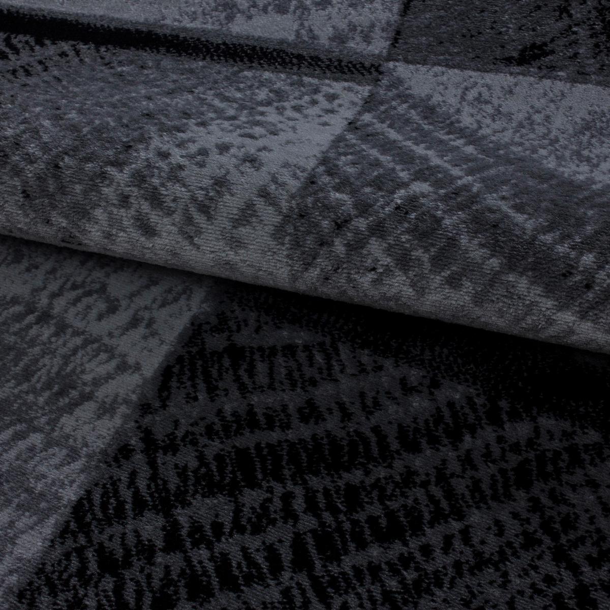 Webteppich Plus Schwarz ca. 80x150cm - Schwarz, Design, Textil (80/150cm)