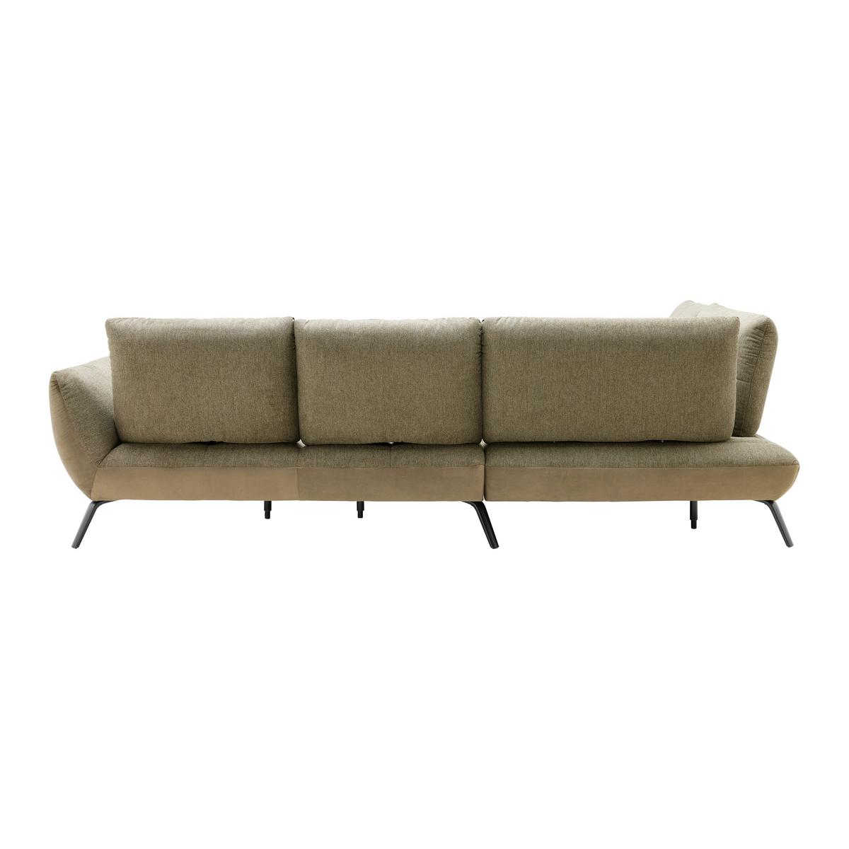 Sedežna Garnitura Trendy, Olivno Zelena - črna/olivno zelena , Moderno, kovina/tekstil (250/310cm) - Premium Living